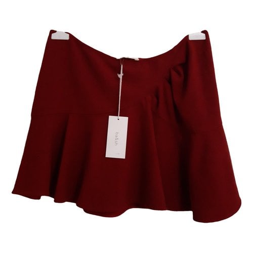 Pre-owned Ba&sh Mini Skirt In Burgundy