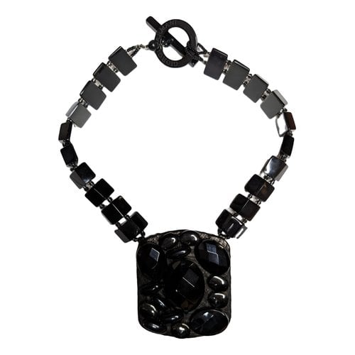 Pre-owned Giorgio Armani Necklace In Black