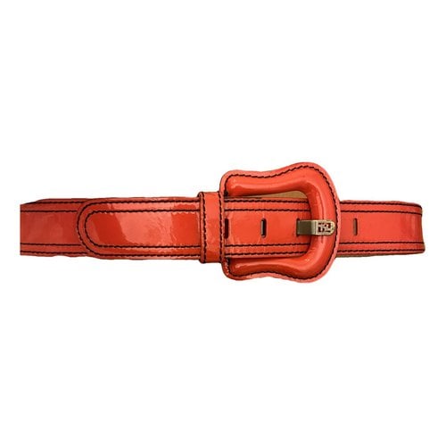 Pre-owned Fendi Leather Belt In Red