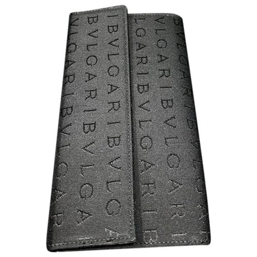 Pre-owned Bvlgari Cloth Wallet In Black