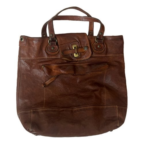 Pre-owned Campomaggi Leather Tote In Brown