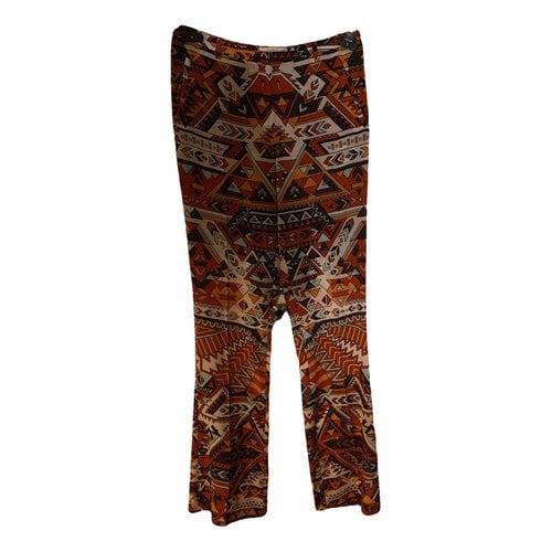 Pre-owned Ba&sh Silk Straight Pants In Multicolour