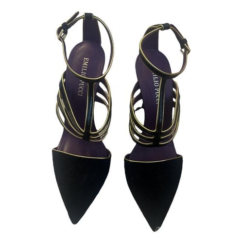 Pre-owned Emilio Pucci Leather Heels In Black