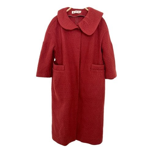 Pre-owned Marni Wool Coat In Red