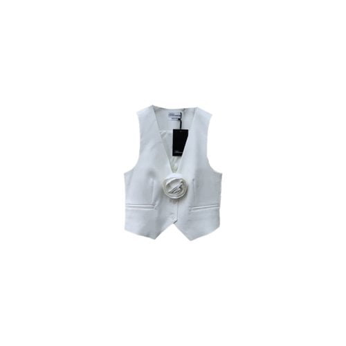 Pre-owned Blumarine Wool Vest In White