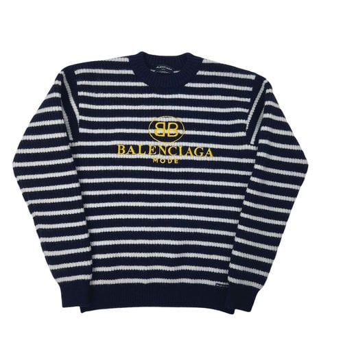 Pre-owned Balenciaga Sweatshirt In Navy