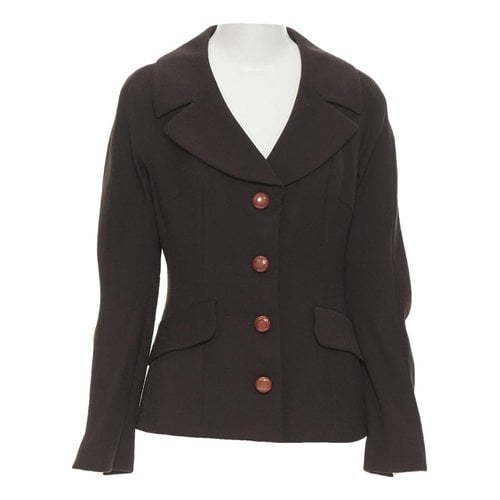 Pre-owned Dolce & Gabbana Wool Skirt Suit In Brown
