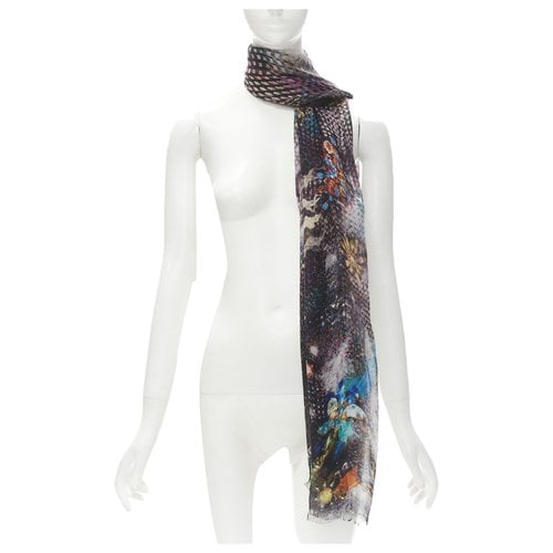 Pre-owned Christian Lacroix Silk Scarf In Black