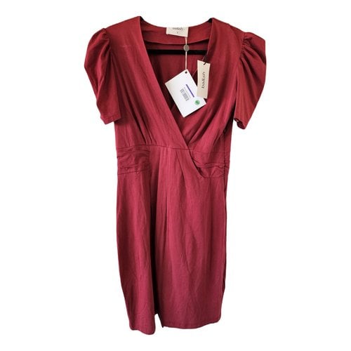Pre-owned Ba&sh Mid-length Dress In Burgundy