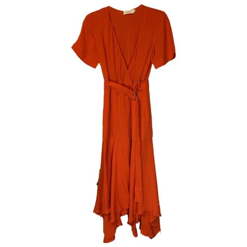Pre-owned A.l.c Silk Mid-length Dress In Orange