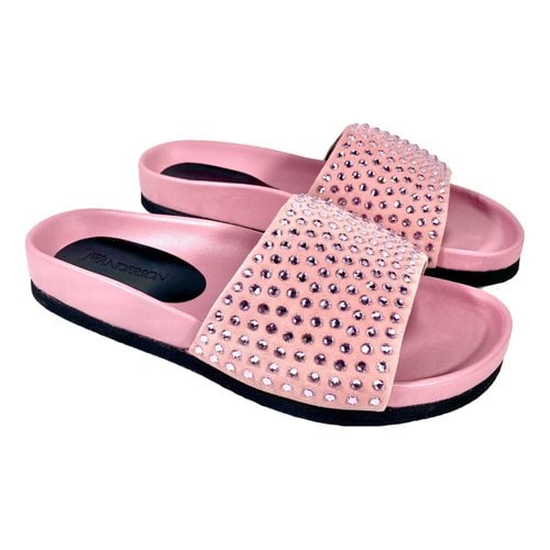 Pre-owned Jw Anderson Leather Sandal In Pink