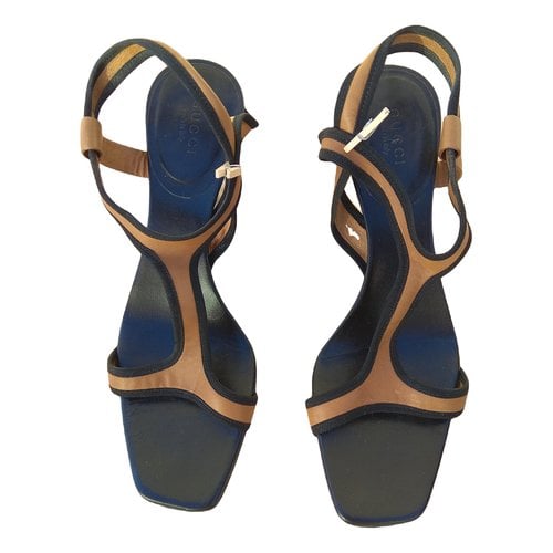 Pre-owned Gucci Leather Sandal In Multicolour