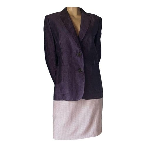 Pre-owned Mugler Wool Mid-length Skirt In Purple