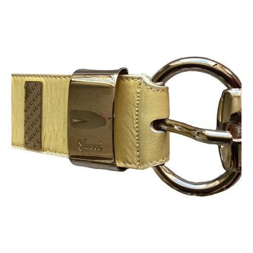 Pre-owned Gucci Belt In Yellow