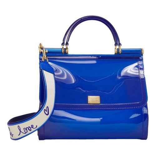 Pre-owned Dolce & Gabbana Sicily Crossbody Bag In Blue