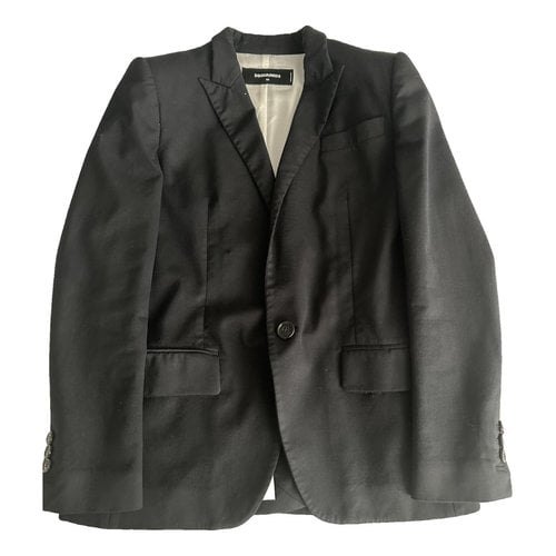 Pre-owned Dsquared2 Wool Blazer In Black