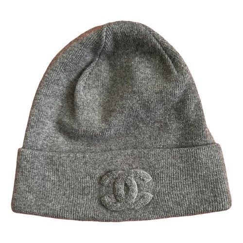 Pre-owned Chanel Cashmere Beanie In Grey