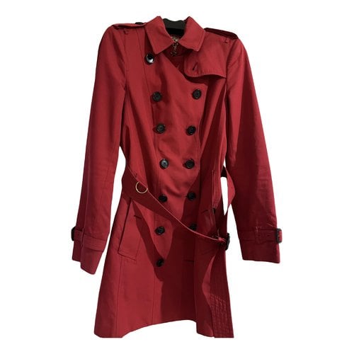 Pre-owned Burberry Sandringham Trench Coat In Red