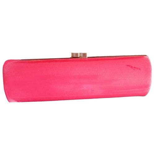 Pre-owned Reiss Patent Leather Clutch Bag In Pink