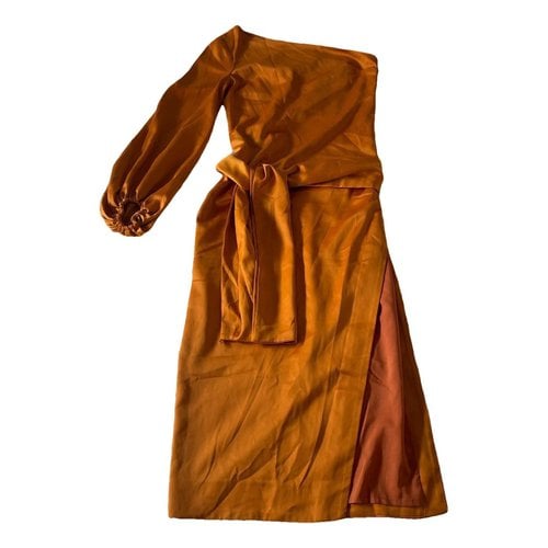 Pre-owned Staud Mid-length Dress In Orange
