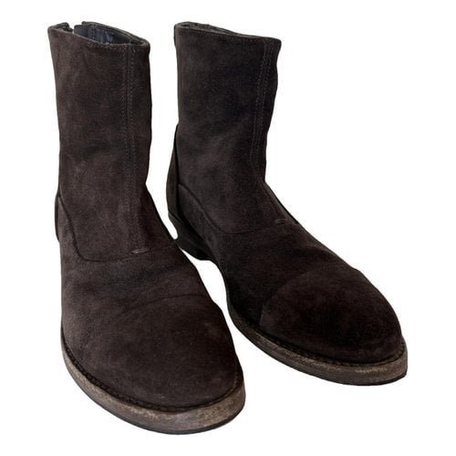 Pre-owned Alberto Fasciani Ankle Boots In Brown