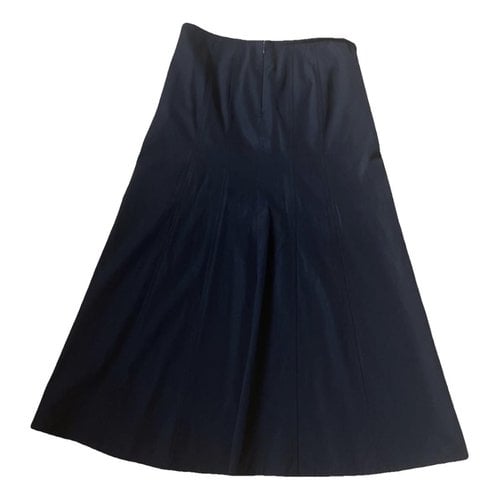 Pre-owned Y's Wool Mid-length Skirt In Black