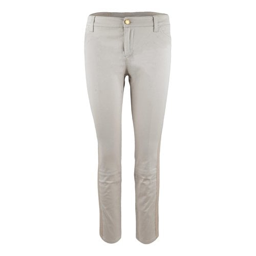 Pre-owned Louis Vuitton Trousers In White