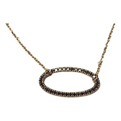 Pre-owned Ginette Ny Pink Gold Necklace In Black