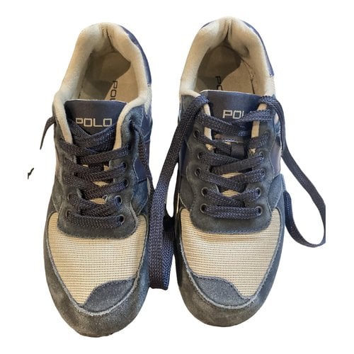 Pre-owned Polo Ralph Lauren Low Trainers In Blue