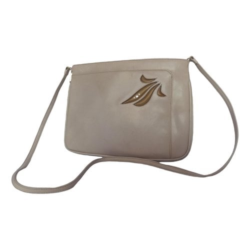 Pre-owned Ferragamo Leather Crossbody Bag In Beige