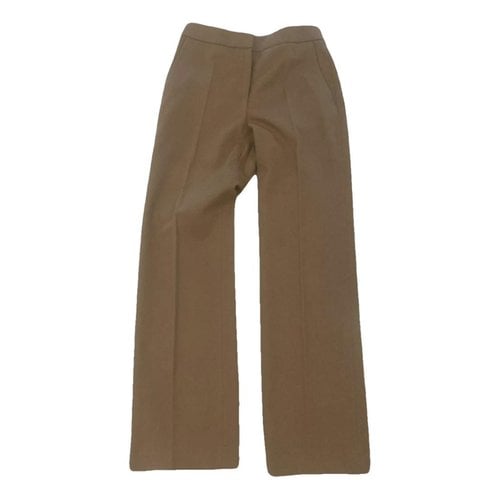 Pre-owned Max Mara Cashmere Straight Pants In Camel