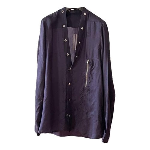 Pre-owned Rick Owens Silk Shirt In Purple