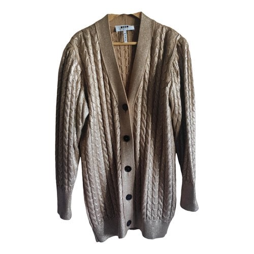 Pre-owned Msgm Wool Cardigan In Gold