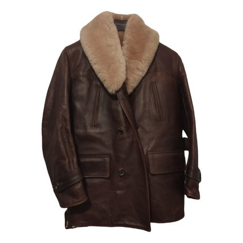 Pre-owned Lewis Leathers Leather Coat In Brown