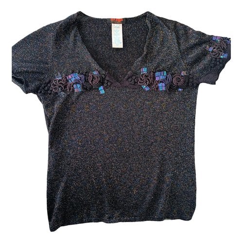 Pre-owned Christian Lacroix Silk T-shirt In Black