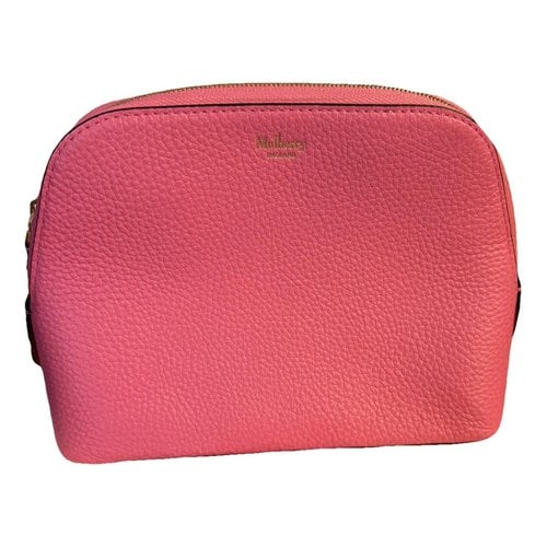 Pre-owned Mulberry Leather Clutch Bag In Pink