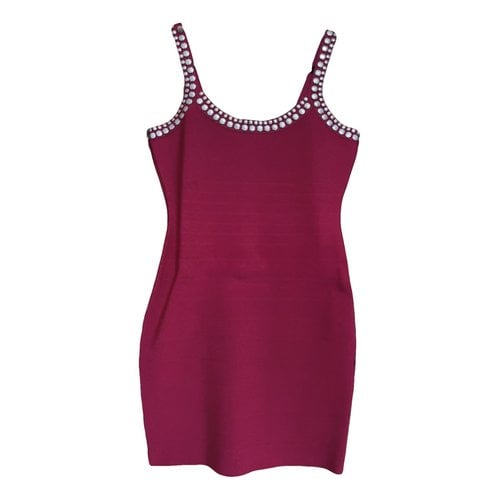 Pre-owned Marciano Dress In Burgundy