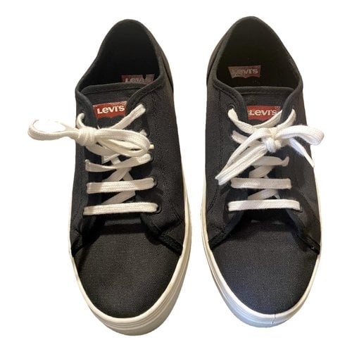 Pre-owned Levi's Cloth Trainers In Black