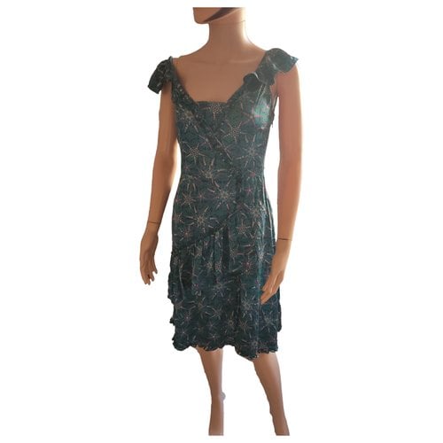 Pre-owned Marc Jacobs Silk Mid-length Dress In Green