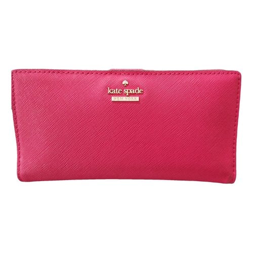 Pre-owned Kate Spade Leather Wallet In Pink