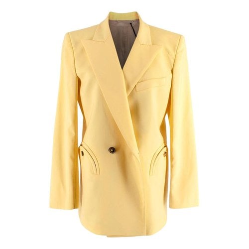 Pre-owned Blazé Milano Wool Jacket In Yellow