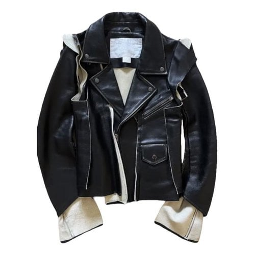 Pre-owned Maison Margiela Leather Jacket In Black