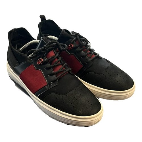 Pre-owned Hogan Low Trainers In Black