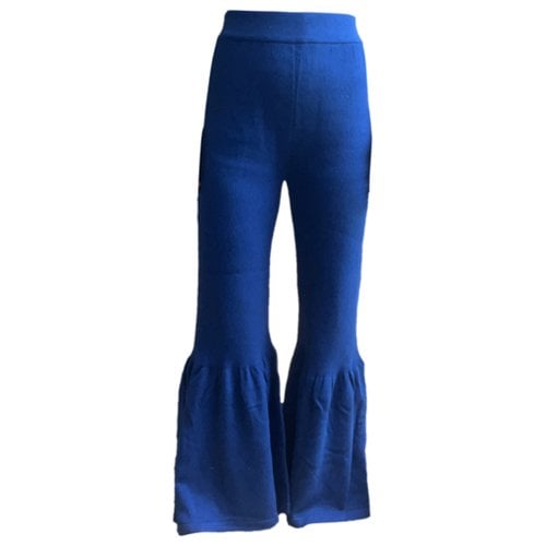 Pre-owned Mara Hoffman Trousers In Blue