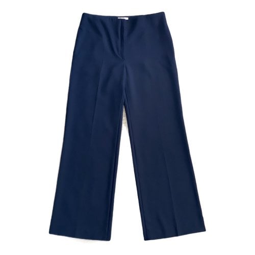 Pre-owned Nina Ricci Wool Straight Pants In Blue