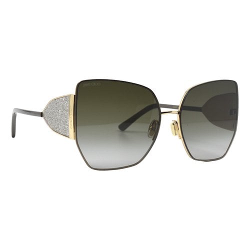 Pre-owned Jimmy Choo Oversized Sunglasses In Gold