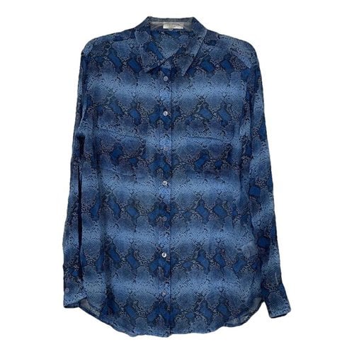 Pre-owned Equipment Silk Blouse In Blue