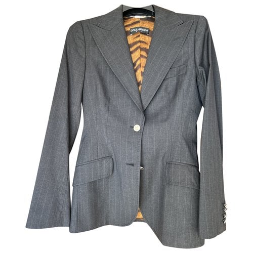 Pre-owned Dolce & Gabbana Wool Blazer In Anthracite