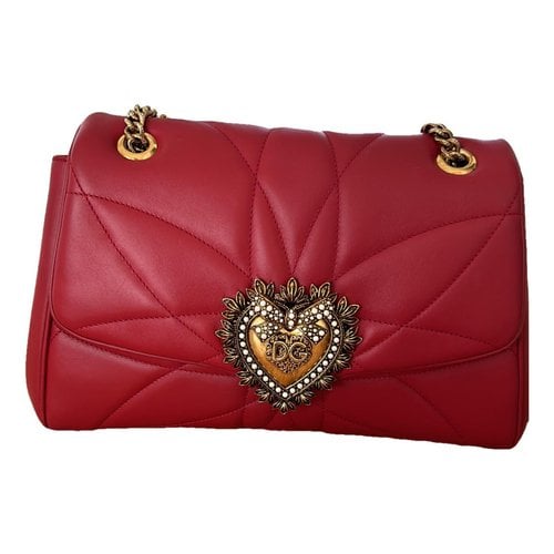 Pre-owned D&g Leather Handbag In Red