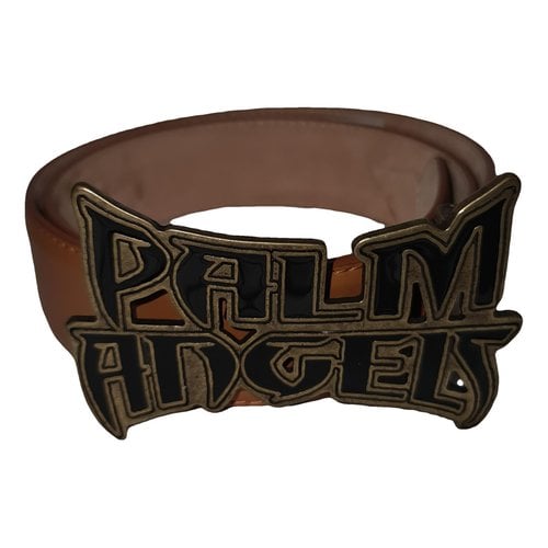 Pre-owned Palm Angels Leather Belt In Brown